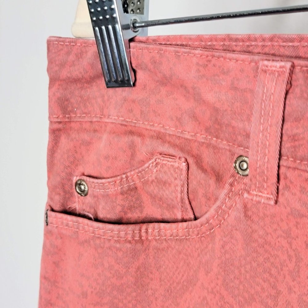 Nydj Sheri Python Print Coral Pink/Orange Made In… - image 4